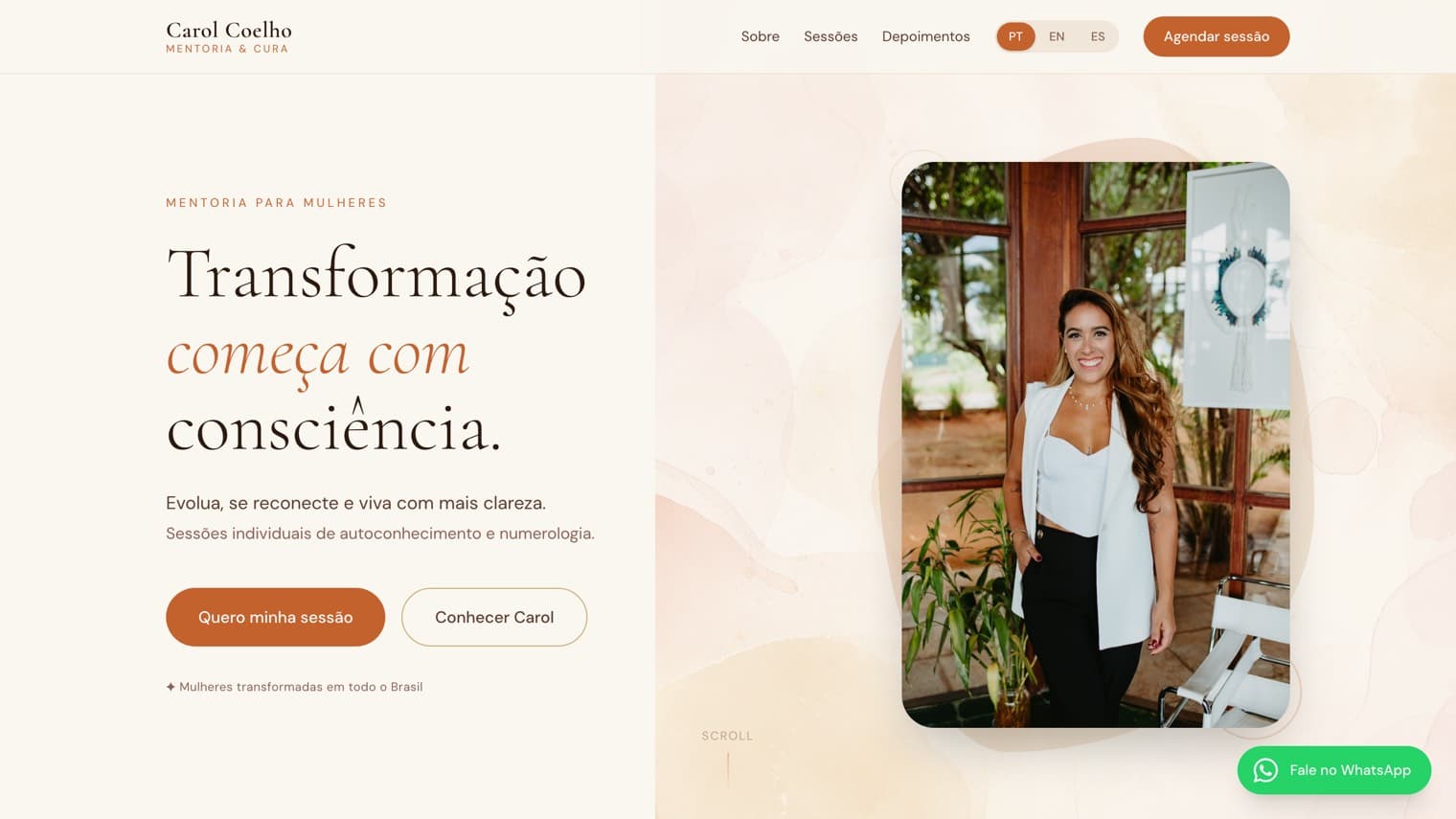 The Carol Coelho site as it looks today